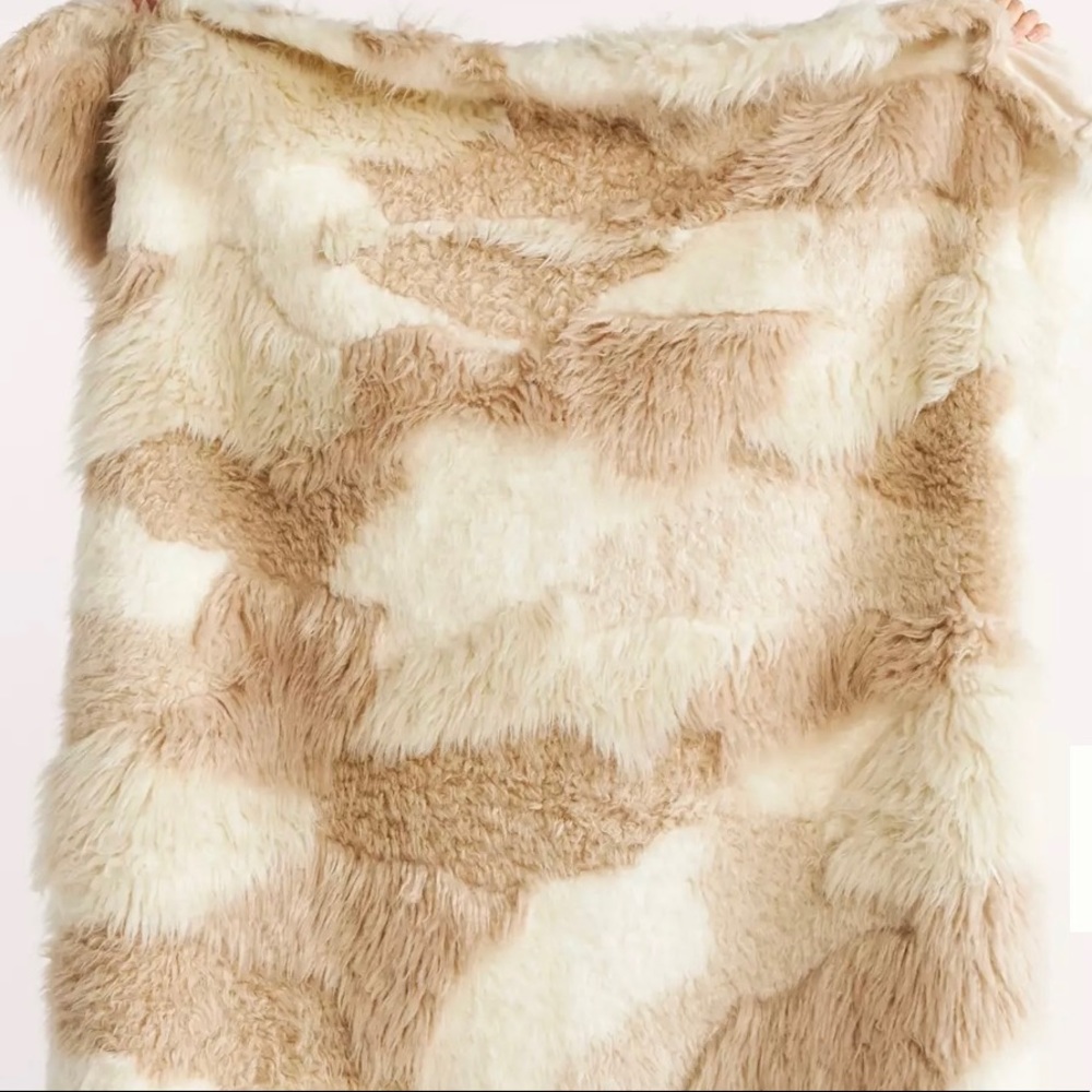 Anthropology Faux Fur Throw